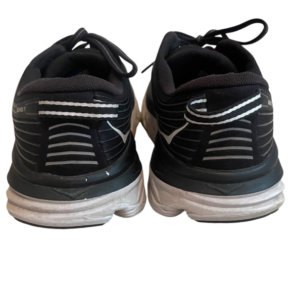 HOKA One One Bondi 7 Men’s Black and White Running Shoe Size 8.5 - Picture 8 of 11